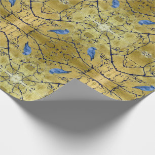 Tonkinson Gold wrapping paper - Bluebird ii