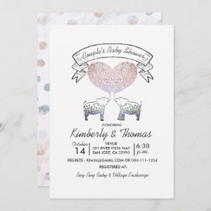 Tons of Love Neutral Gender Couple's Baby Shower Invitation