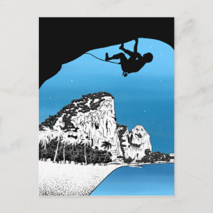 Tonsai Beach Climbing Thailand Postcard