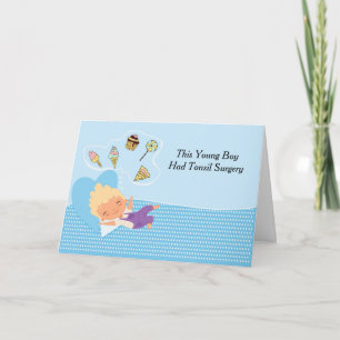 Tonsil Surgery Young Boy Card