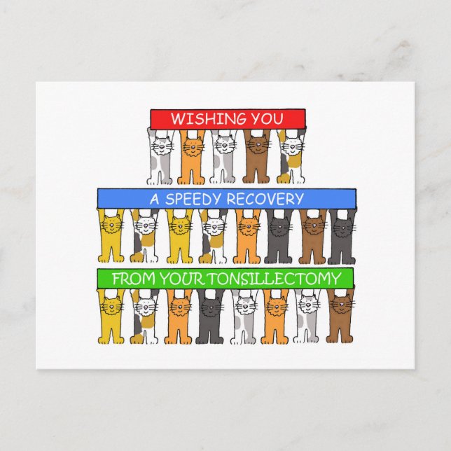 Tonsillectomy Speedy Recovery Postcard (Front)