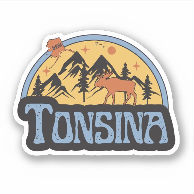 Tonsina, Alaska Sticker (Front)