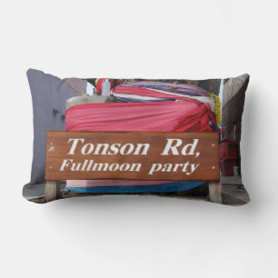 Tonson Rd. Fullmoon Party, Koh Phangan, Thailand Lumbar Cushion
