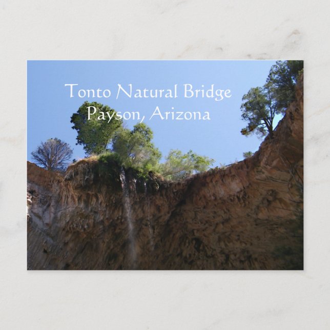 Tonto Natural Bridge Payson, Arizona Postcard (Front)