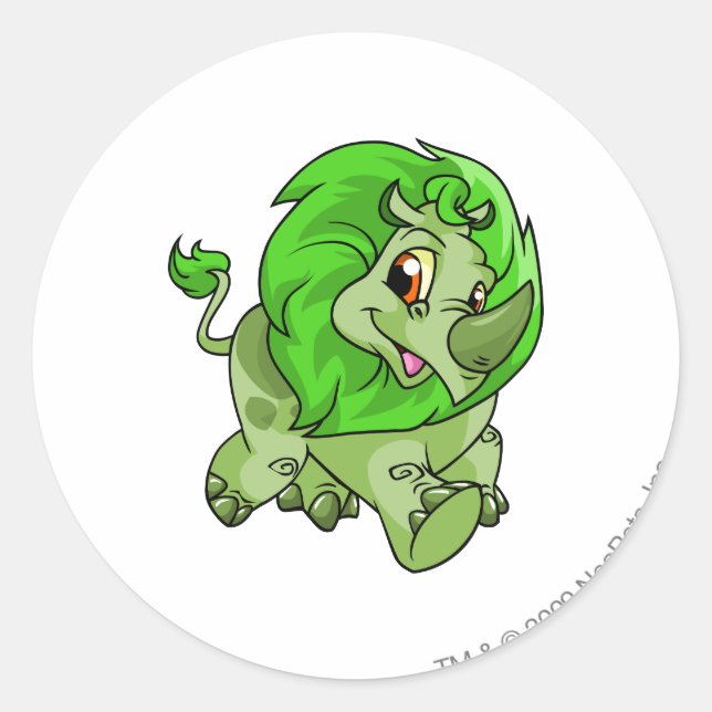 Tonu Green Classic Round Sticker (Front)