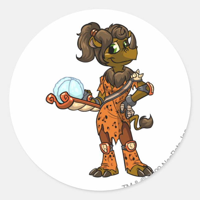 Tonu Tyrannia Player Classic Round Sticker (Front)