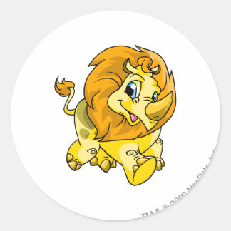 Tonu Yellow Classic Round Sticker