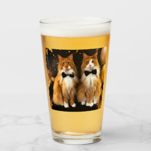 Tony and Teddy Cat Glass