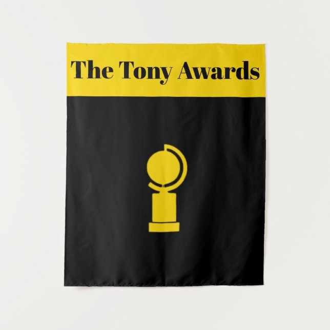 Tony Awards Party Playbill Style Backdrop Tapestry (Front)