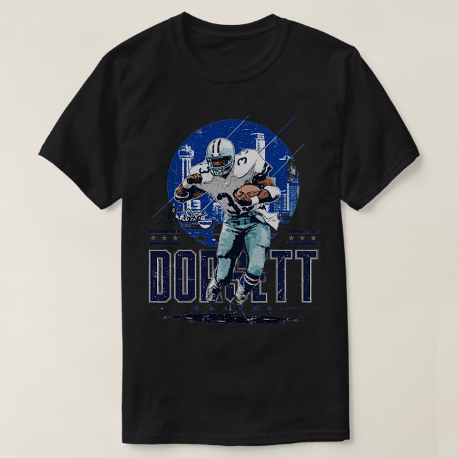 Tony Dorsett Dallas Player Skyline TShirt (Design Front)