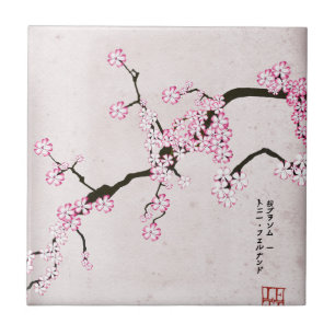 tony fernandes's antique blossom 9 tile