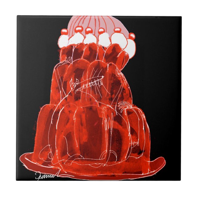 tony fernandes's strawberry jello rat tile (Front)