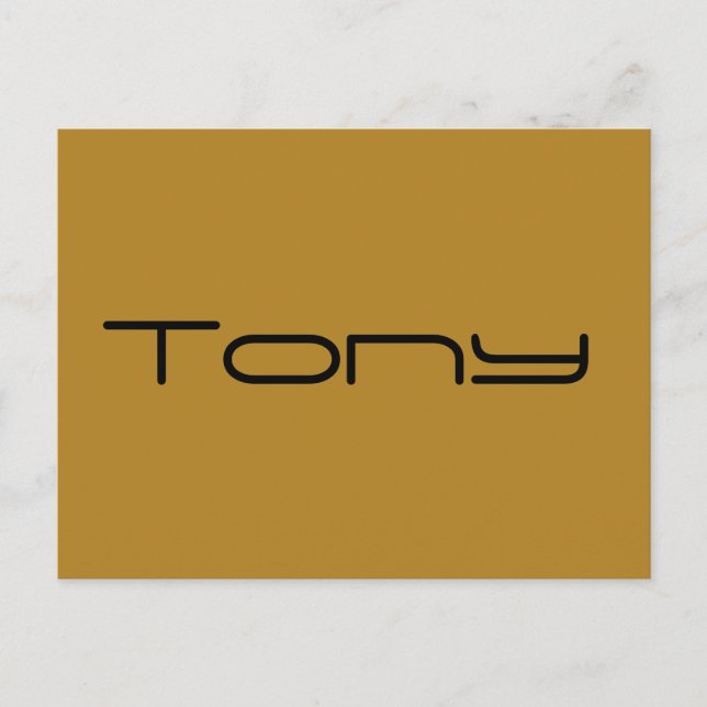Tony, Orphan Black chraacter,geometric font Postcard (Front)
