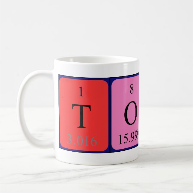 Tony periodic table name mug (Left)