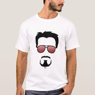 Tony Stark Hairstyle Icon With Aviator Sunglasses T-Shirt
