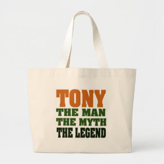 TONY - the Man, the Myth, the Legend Large Tote Bag