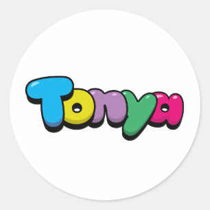 Tonya Classic Round Sticker