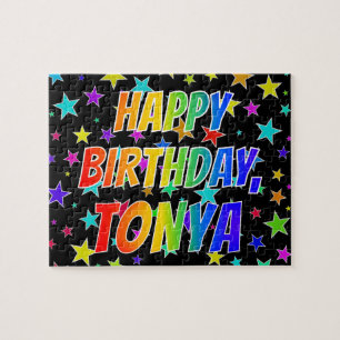 "TONYA" First Name, Fun "HAPPY BIRTHDAY" Jigsaw Puzzle