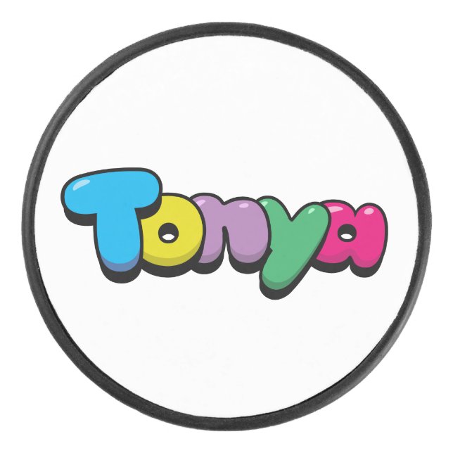 Tonya Hockey Puck (Front)