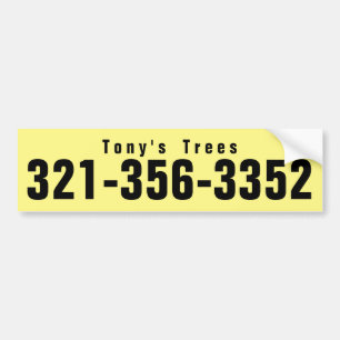 Tony's Trees 321-356-3352 Bumper Sticker