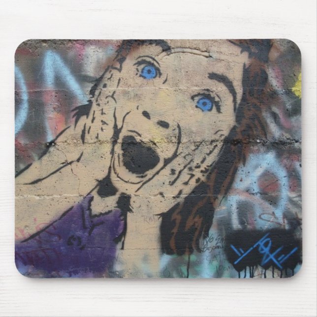 Tonza's Creaming Girl Stencil Mouse Pad (Front)