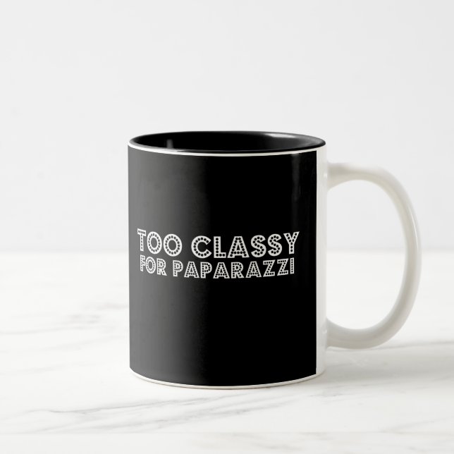 Too Classy For Paparazzi Two-Tone Coffee Mug (Right)