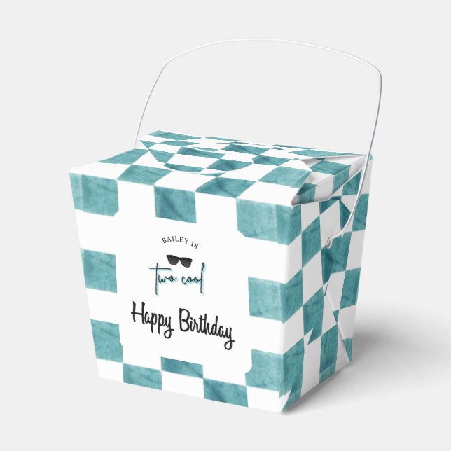 Too Cool 2nd Birthday Favor Box (Front Side)