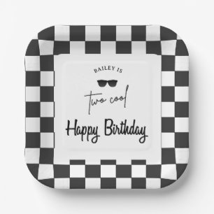 Too Cool 2nd Birthday Paper Plate