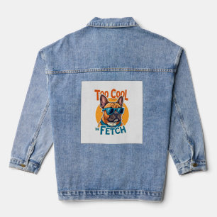 Too Cool for Fetch French Bulldog Vintage Sunglass Denim Jacket