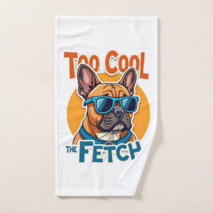 Too Cool for Fetch French Bulldog Vintage Sunglass Hand Towel