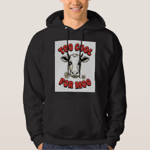 Too Cool For Moo Funny Cow Vintage Shirt Design_1