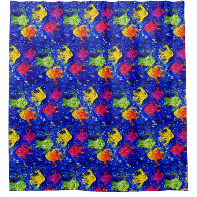 Too Cool for School Fish Shower Curtain (Front)