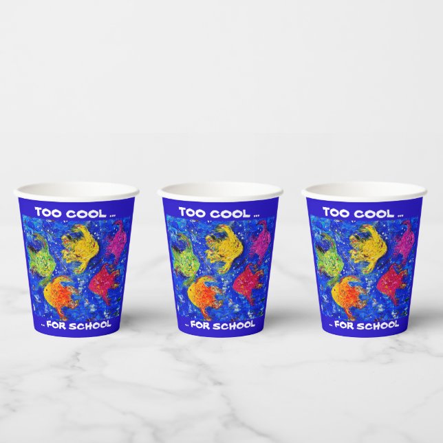TOO COOL FOR SCHOOL PAPER CUPS (Multi)