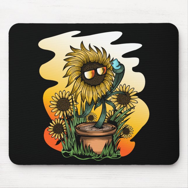 Too Cool Sunflower Mouse Pad (Front)