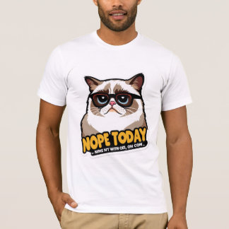 Too Cool to Care – Grumpy Cat Style T-Shirt