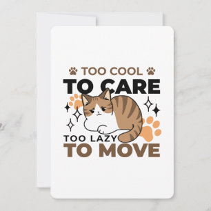 Too Cool to Care, Too Lazy to Move – Relaxing Cat Holiday Card