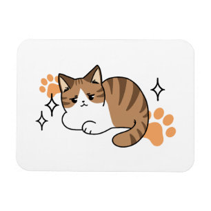 Too Cool to Care, Too Lazy to Move – Relaxing Cat Magnet
