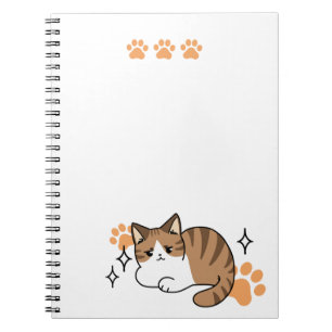 Too Cool to Care, Too Lazy to Move – Relaxing Cat  Notebook