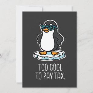 Too Cool to Pay Tax Resist Anti Trump Holiday Card