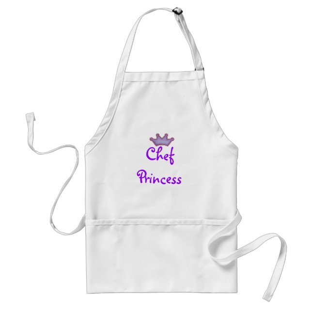 Too cute "chef princess" apron with crown (Front)