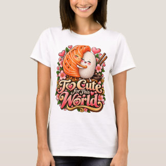 Too Cute for This World – Kawaii Hugging Sushi T-Shirt