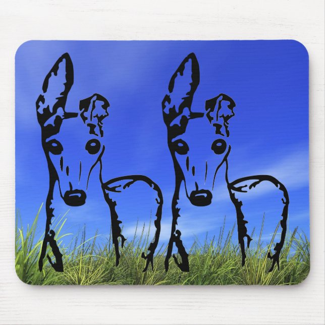 Too Cute Italian Greyhound  Mouse Pad (Front)