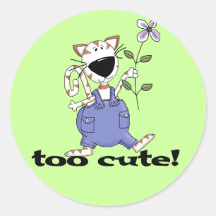 Too Cute Kitty Cat Tshirts and Gifts Classic Round Sticker