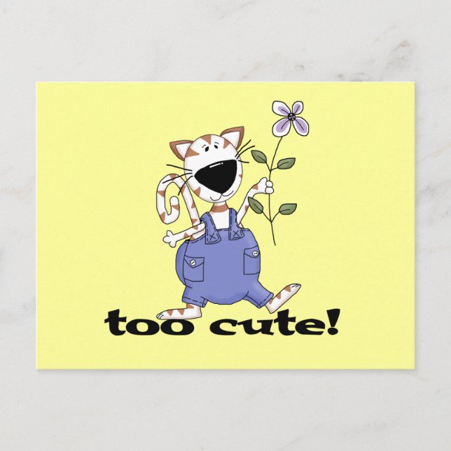 Too Cute Kitty Cat Tshirts and Gifts Postcard (Front)