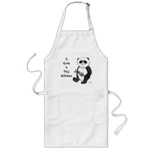 Too Cute Panda Bear Long Apron