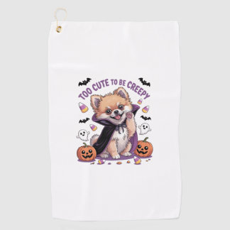 Too Cute to be Creepy Halloween Tee PNG Golf Towel