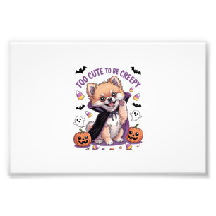 Too Cute to be Creepy Halloween Tee PNG Photo Print
