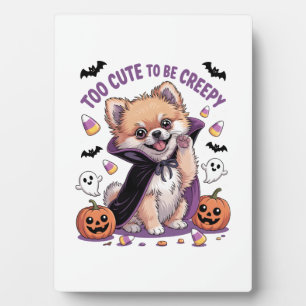 Too Cute to be Creepy Halloween Tee PNG Plaque