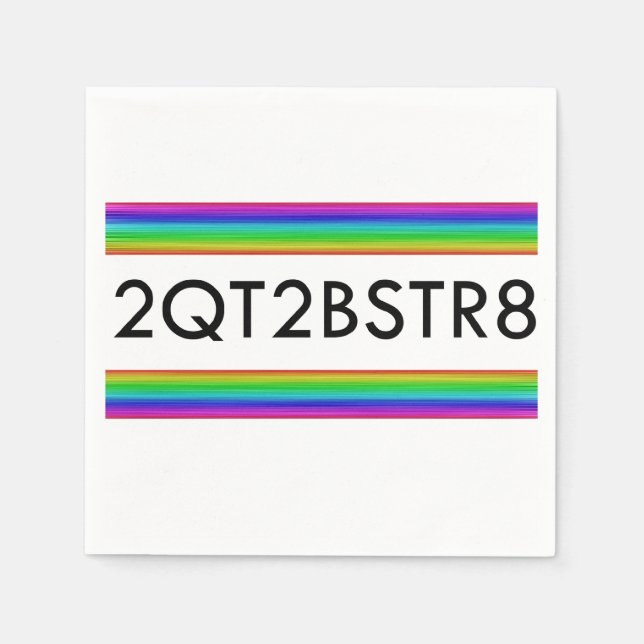 Too Cute To Be Straight Napkin (Front)