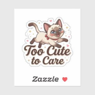 Too Cute to Care Siamese Cat